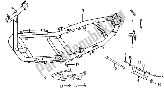 Tutte le parti per il F19 - Frame Body del SYM G 100P2-8 10028 0