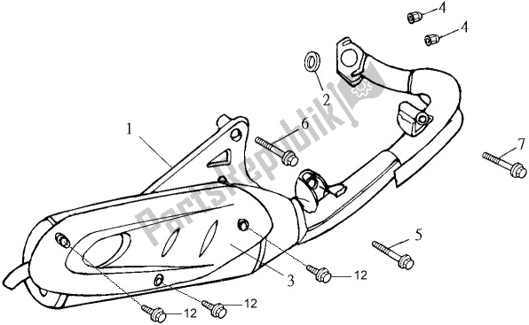 Tutte le parti per il F23 - Exhaust Muffler del SYM G 100P2-8 10028 0