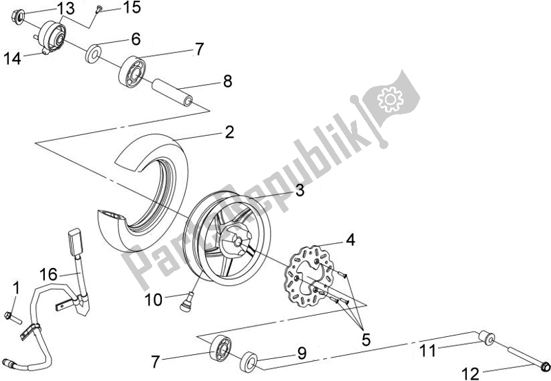 Alle onderdelen voor de F05 - Front Fender van de SYM HS 15 W-8 158 0