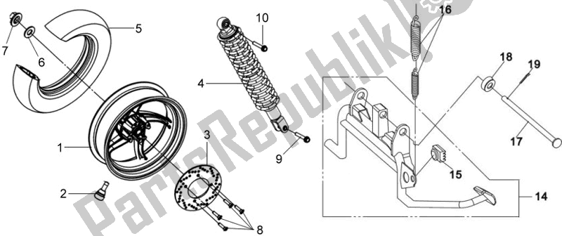 All parts for the F09 - Fr. Fork Set of the SYM JD 05W1-8 0518 0