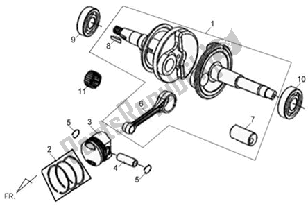 Tutte le parti per il E09 - Crank Shaft del SYM JET4 R 51 451 0