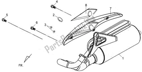 Tutte le parti per il F14 - Exh. Muffler Assy. Del SYM JET4 R 51 451 0