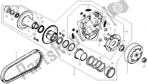 Tutte le parti per il E07 - L. Crank Case Cover del SYM LA 18W1-8 1818 0