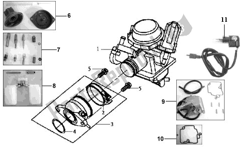 Tutte le parti per il E13 - Carburetor Ass'y del SYM LA 18W1-8 1818 0