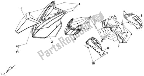 Tutte le parti per il F01 - Handle Cover Handle Strg.comp. Del SYM LA 18W1-8 1818 0