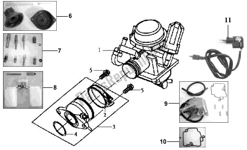 All parts for the E13 - Carburetor Ass'y of the SYM LH 18 W-8 188 0