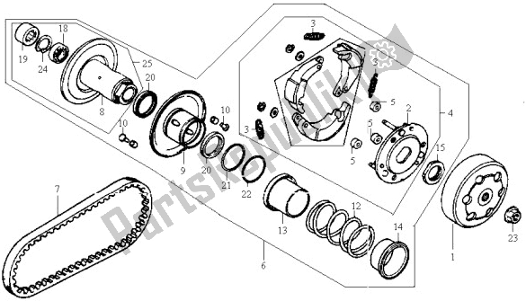 All parts for the E07 - Start. Reduct. Gear Comp of the SYM LH 18W7-6 1876 0