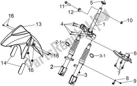 All parts for the F06 - Fr. Cushion Assy&fr. Fender of the SYM LH 18W7-6 1876 0