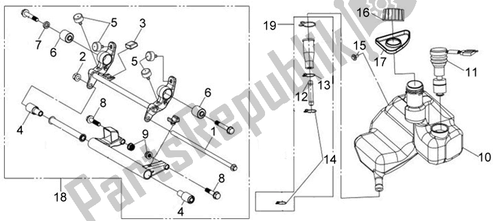 All parts for the F08 - Inner Box & Floor Panel of the SYM LH 18W7-6 1876 0