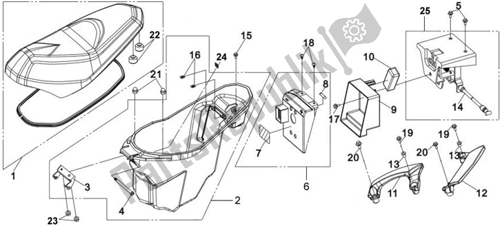 All parts for the F11 - Frame Body of the SYM LH 18W7-6 1876 0