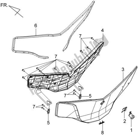 Tutte le parti per il F21 - Inner Box Lid del SYM Maxsym 400 0