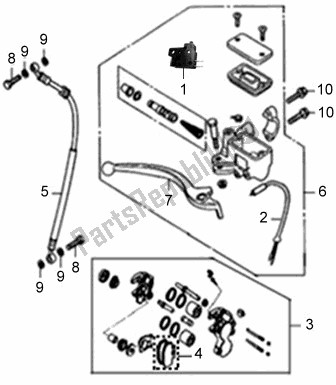 All parts for the F04 - Fr. Brake of the SYM Orbit II 125 0