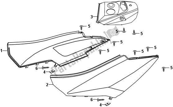 All parts for the F08 - Body Cover of the SYM Orbit II 125 0