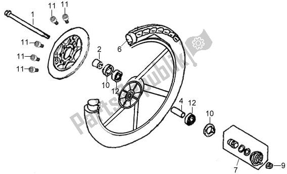 Todas las partes para F10 - Fr. Wheel de SYM Orbit II 125 0