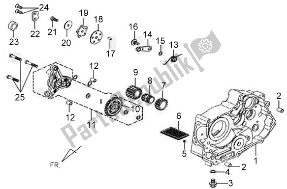 Tutte le parti per il E05 - Oil Pump Assy. R Crank Case del SYM Symba 0