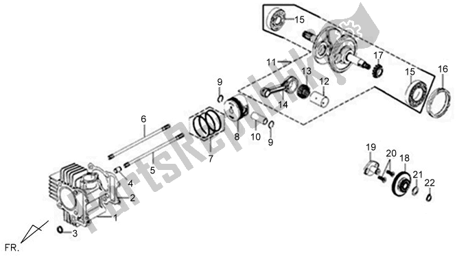 Tutte le parti per il E06 - Cylinder Crank Shaft Comp del SYM Symba 0