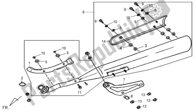 Tutte le parti per il F11 - Exh. Muffler del SYM Symba 0