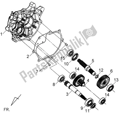 All parts for the E11 - Mission Case&drive Shaft of the SYM Symphony 150S 0