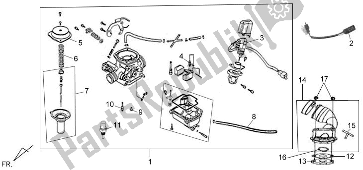 All parts for the E14 - Carburetor of the SYM Symphony 150S 0