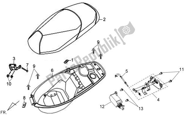 All parts for the F12 - Luggage Box Assy of the SYM Symphony 150S 0