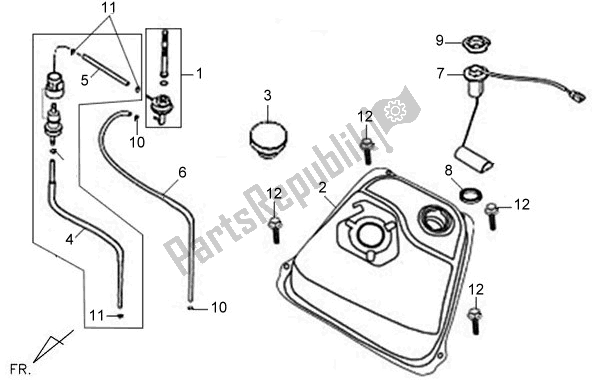 All parts for the F13 - Fuel Tank Assy of the SYM Symphony 150S 0