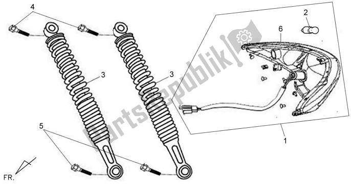 All parts for the F18 - Tail Light Assy of the SYM Symphony 150S 0