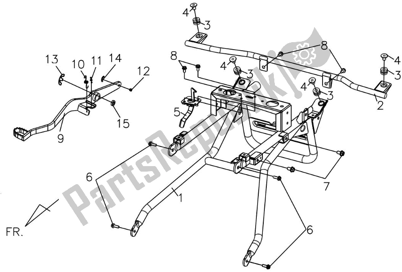 All parts for the F25 - Rr. Frame Body of the SYM UA 30 A-6 306 0