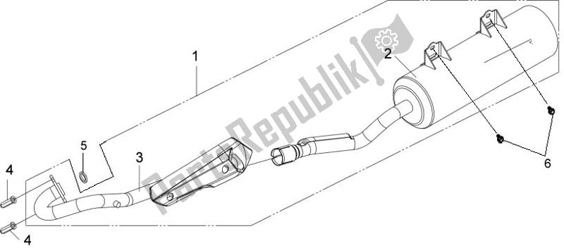 All parts for the F26 - Muffler of the SYM UA 30 A-6 306 0
