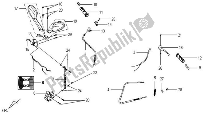 Alle onderdelen voor de F02 - Fr. Brake. Back Mirroe van de SYM VS 150 0