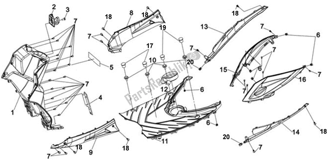 All parts for the F10 - Front Wheel of the SYM X&# 039 ;PRO 125 AE 12W4-EU 039125124 0