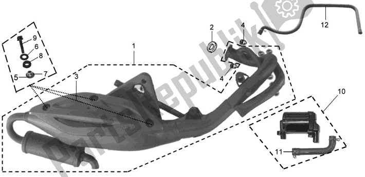 All parts for the F17 - Main Standkick Starter Arm of the SYM X&# 039 ;PRO 125 AE 12W4-EU 039125124 0