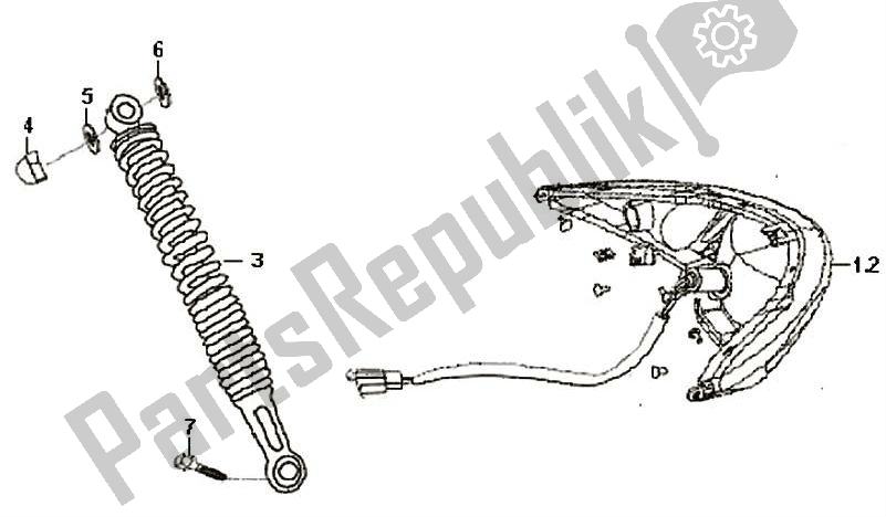 All parts for the Schokbreker - Achterlicht of the SYM Symphony 50 2000 - 2010