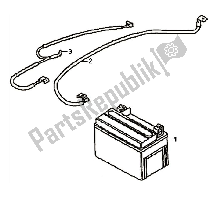 All parts for the Battery of the SYM Symphony 50 2000 - 2010