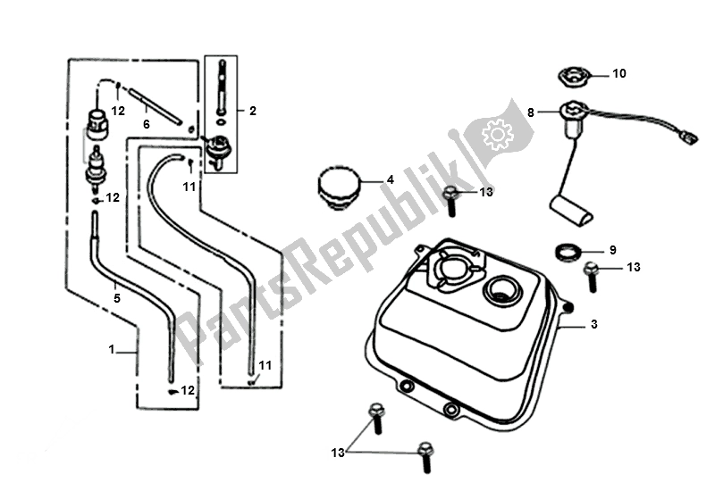 Toutes les pièces pour le Benzinetank - Benzinevlotter du SYM X PRO 50 AE 05W5 NL L4 2000 - 2010