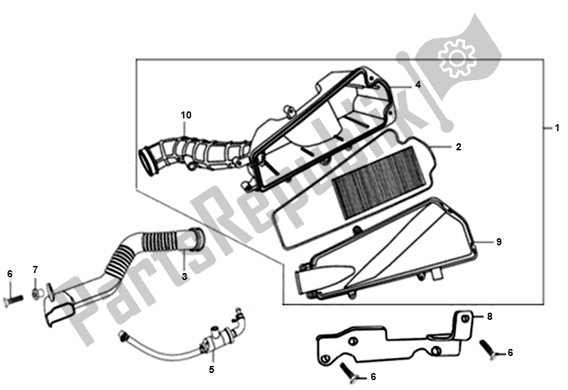 Toutes les pièces pour le Purificateur D'air du SYM X PRO 50 AE 05W5 NL L4 2000 - 2010