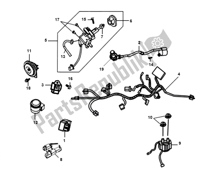 Toutes les pièces pour le Draadboom - Contactslot - Cdi Unit du SYM X PRO 50 AE 05W5 NL L4 2000 - 2010