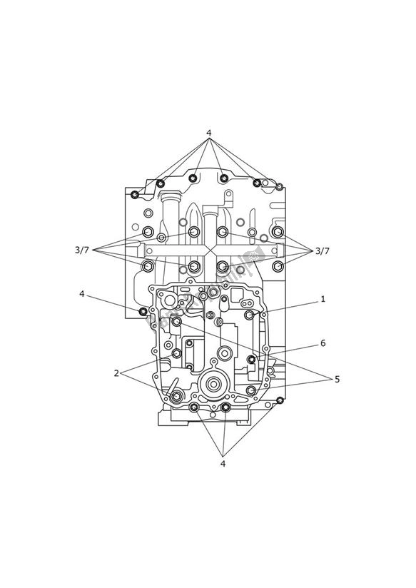 Alle onderdelen voor de Crankcase Screws van de Triumph Bonneville T 120 UP TO VIN AC 6129 +budekins & Diamond 1200 2016 - 2021