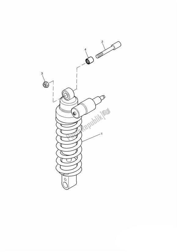 All parts for the Rear Suspension Unit of the Triumph Sprint ST 955I UP TO VIN 139276 1999 - 2001