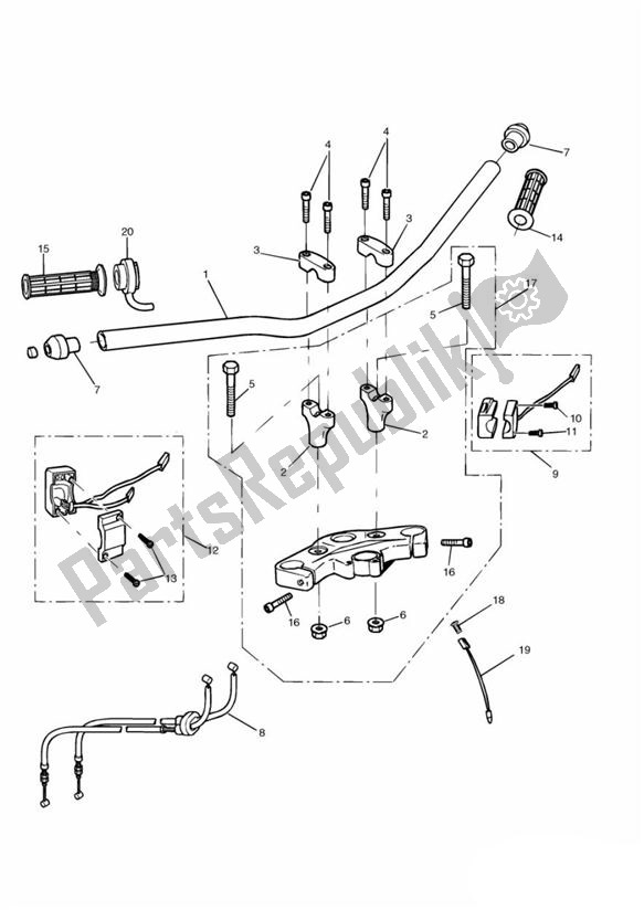 Tutte le parti per il Handlebar Switch del Triumph Speed Triple 955I From VIN 141872 2002 - 2004