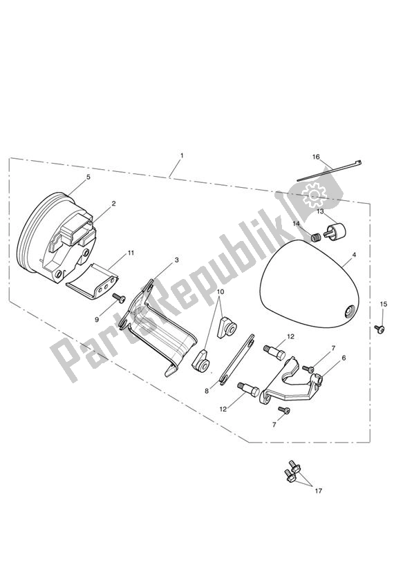 Wszystkie części do Instrument From Vin 439976 Triumph Speedmaster EFI UP TO VIN 469049 865 2007 - 2011