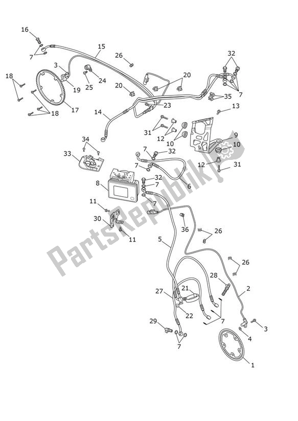 All parts for the Abs - Explorer Xc of the Triumph Explorer XC 1215 2012 - 2016