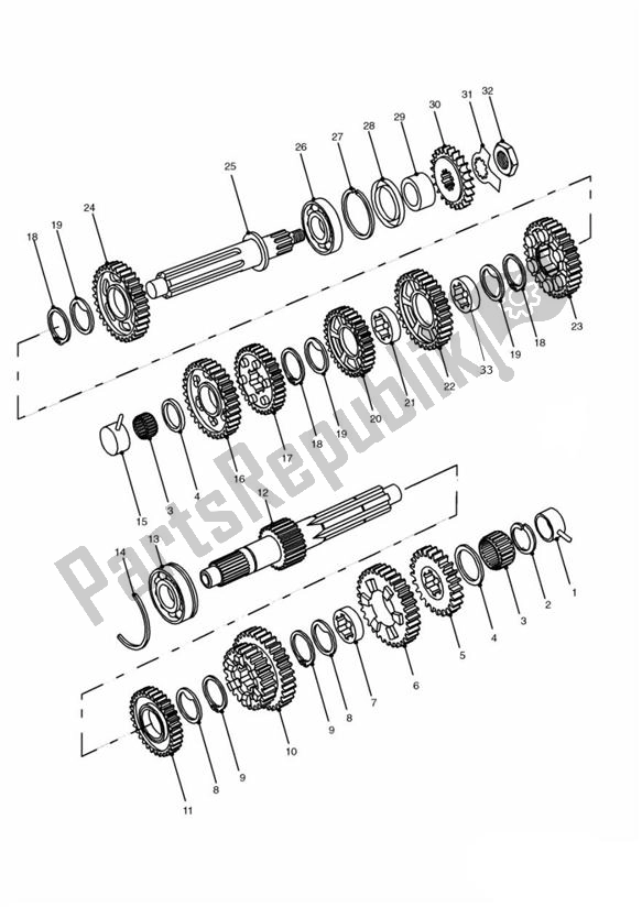 Tutte le parti per il Ingranaggi del Triumph Speed Triple 885/ 955 UP TO VIN 141871 1994 - 2001