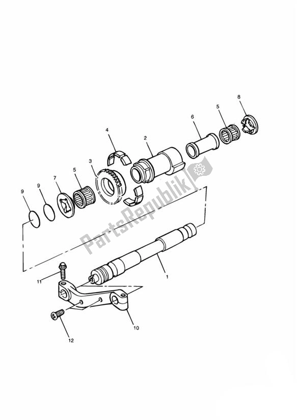 Toutes les pièces pour le Balancer Shaft 4zylinder du Triumph Trophy UP TO VIN 29155 1215 2012 - 2017