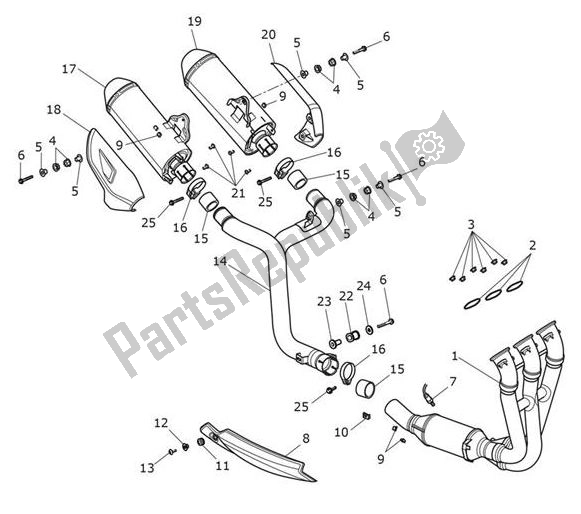 All parts for the Exhaust of the Triumph Speed Triple S From VIN 867685 1050 2018 - 2021