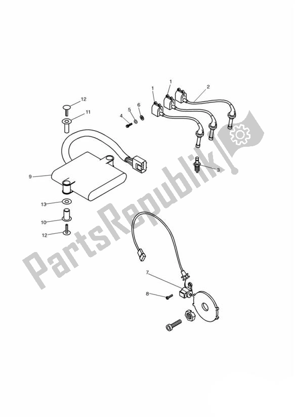 All parts for the Engine Management Up To Vin111989 of the Triumph Legend TT 885 1998 - 2001