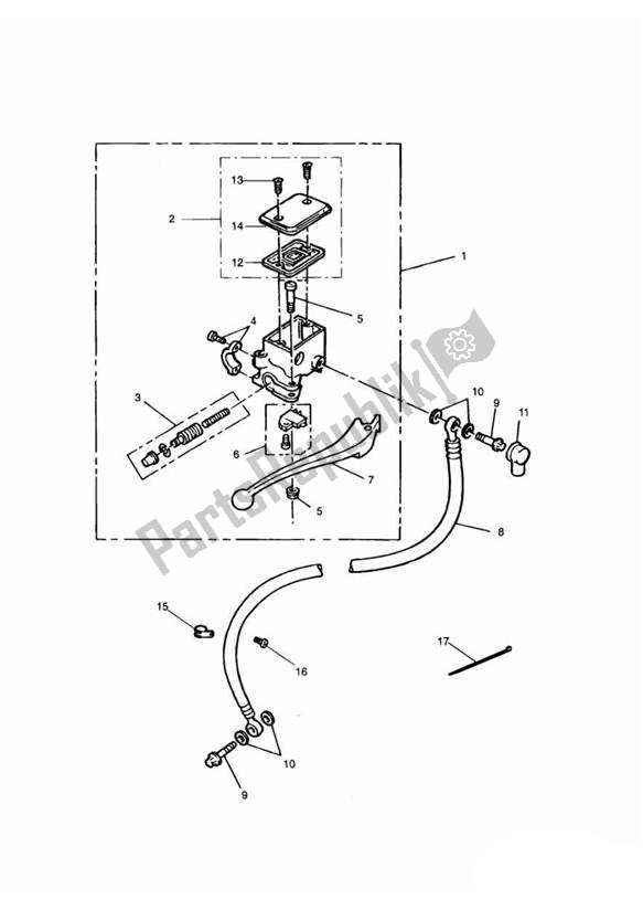 Todas las partes para Master Cylinder Assy Front de Triumph Adventurer From VIN 71699 885 1999 - 2001