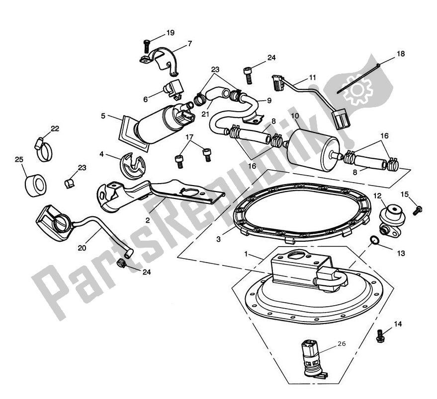 Todas as partes de Bomba De Combustivel do Triumph Speedmaster EFI UP TO VIN 469049 865 2007 - 2011