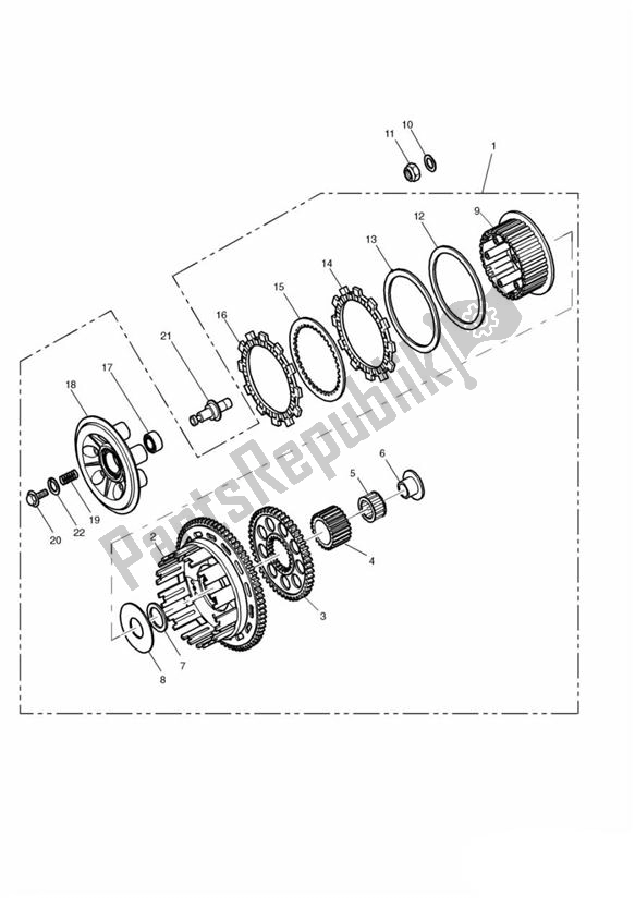 Tutte le parti per il Frizione del Triumph Sprint ST 955I UP TO VIN 139276 1999 - 2001