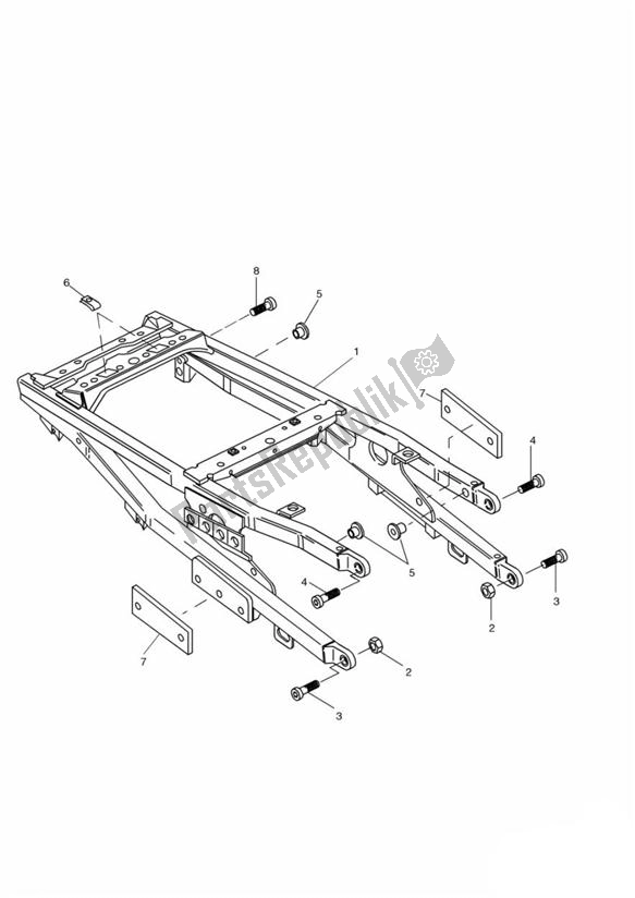 Tutte le parti per il Rear Frame Assembly del Triumph Sprint ST 955I From VIN 139277 2002 - 2004