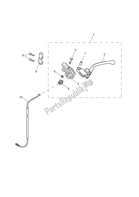 All parts for the Clutch Control of the Triumph Tiger XRX UP TO VIN 855531 1215 2015 - 2017